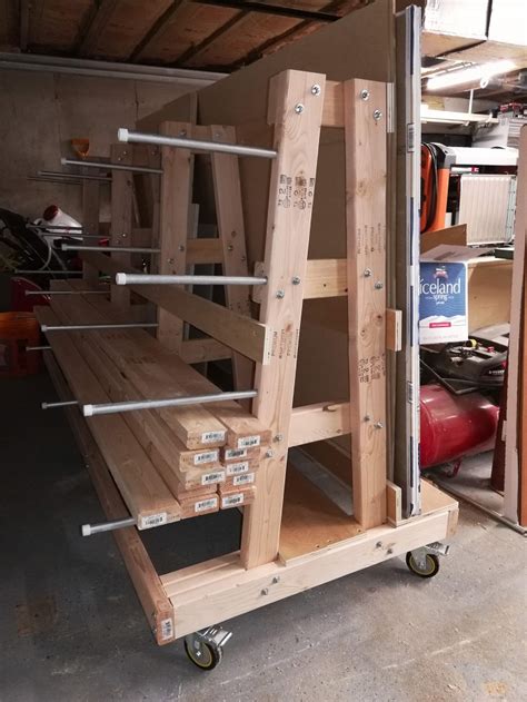 Mobile Lumber And Plywood Storage Cart Plans Brian Cnc