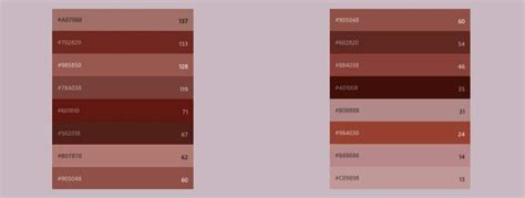 Brown Aesthetic Color Palette Code Malayamri