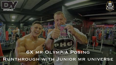 6x Mr Olympia Dorian Yates Posing With Junior Mr Universe Youtube