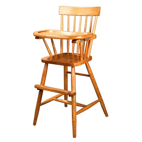 But unlike the seemingly cheaper options, wooden high chairs can also sometimes take your baby to the toddler years and beyond. Amish Wooden High Chair - Comb Back | USA Made Baby ...