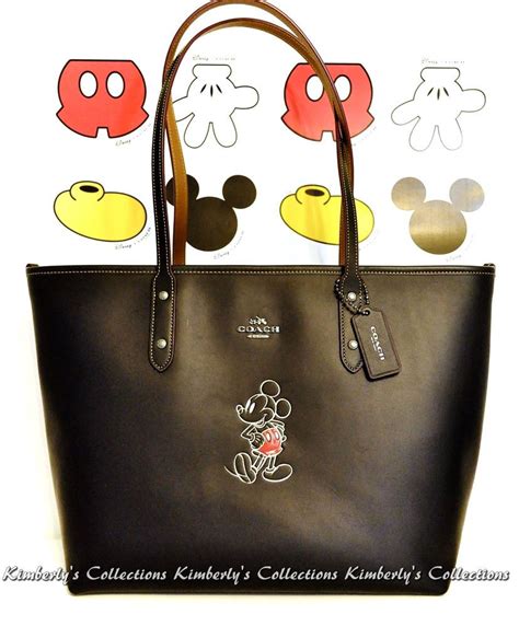Coach X Disney Limited Edition Mickey Mouse Leather City Zip Tote Bag