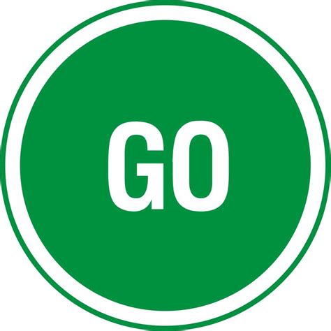 Rus 061a Go Regulatory Traffic Road Safety Signs Ireland
