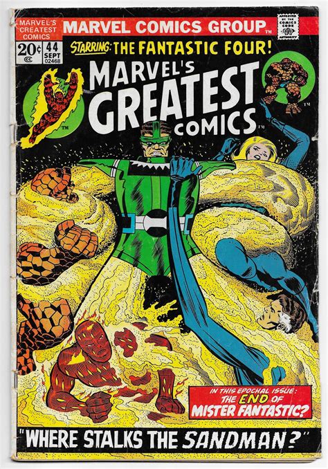 Marvels Greatest Comics 44 Reprints Fantastic Four 61 Marvel 1973