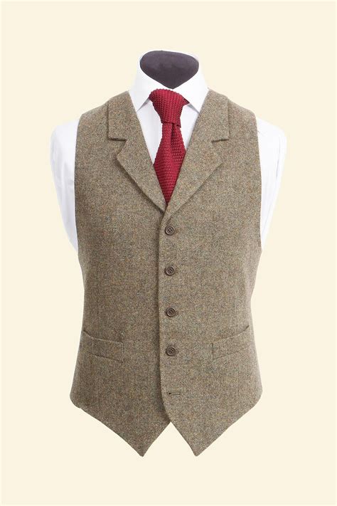 Moss Shetland Donegal Tweed Edward Waistcoat Tweed Suit Waistcoats
