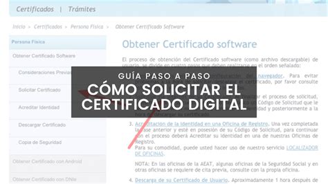 Cómo Solicitar El Certificado Digital Paso A Paso Fácil