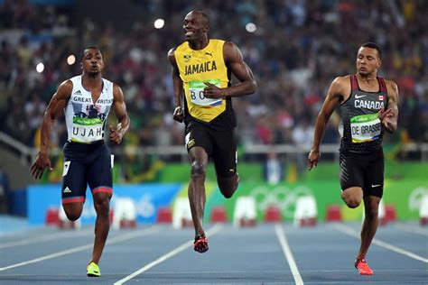Armed with his three olympic 100m golds and a seemingly unapproachable world record, usain bolt is now happily retired. Best images from Aug. 14 at the Rio Olympics: Usain Bolt (JAM) during the men's 100m semifinals ...