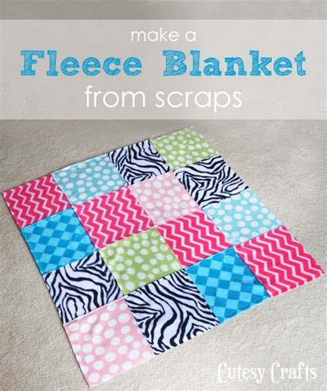 How To Make Fleece Blankets From Scraps Cutesy Crafts