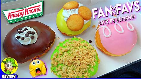 Krispy Kreme® Fan Favs Doughnuts Review 📣🏟️🍩 All 4 Flavors 🤯 Peep This