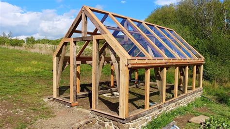 Spring Fed Timber Framed Greenhouse Part 12 Finished Glazing And Wooden