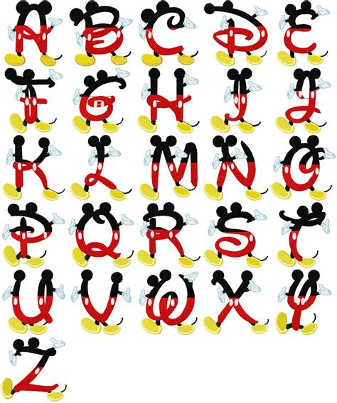 Matriz Alfabeto Mickey Completo A A Z Disney Elo7