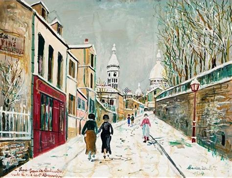 Maurice Utrillo Rue De Labreuvoir à Montmartre 1934 Gouache On