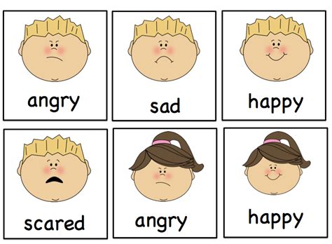 5 Best Images Of Preschool Printables Emotions Feelings