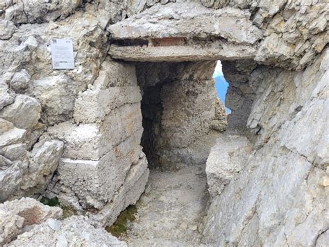 Open Air Museum Of The Great War On Mt Lagazuoi The Martini Ledge And