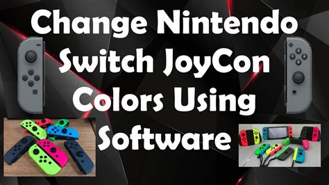 Change Nintendo Switch Joycon Colors Using Software Youtube