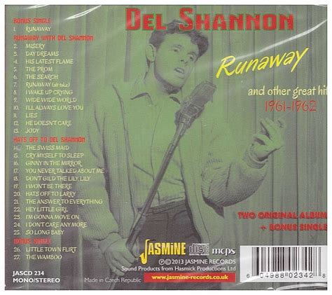 Del Shannon Cd Runaway And Other Great Hits Brand New Cd