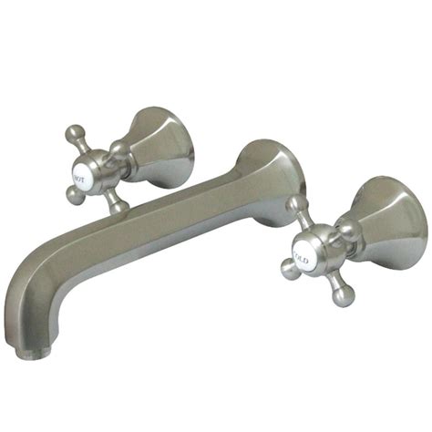 Pop sanitaryware wall mount waterfall bathtub fixture faucet brused nickel. Kingston Brass Contemporary 2-Handle Wall Mount Bathroom ...