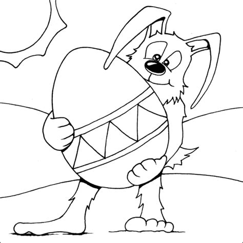 Easter Bunny Coloring Page | Wallpaperholic
