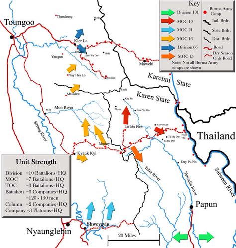 Map Of Burma Army Attacks In Northern Karen State Free Burma Rangers