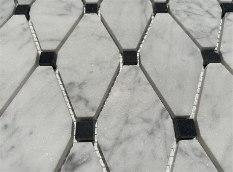 Carrara White Marble Circle Bubble Mosaic Tile Honed