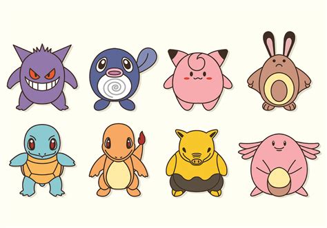 Conjunto De Icono De Personajes De Pokemon 141969 Vector En Vecteezy