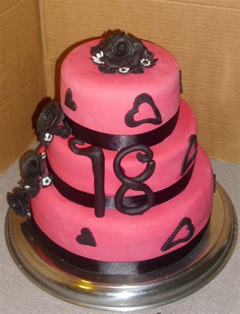 Rosie conroy july 1, 2020 7:00 am. Pink And Black Tiered 18Th Birthday Cake - CakeCentral.com