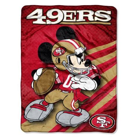 Nfl San Francisco 49ers Mickey Mouse Ultra Plush Micro Super Soft
