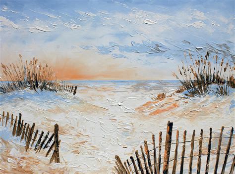 Sand Fences Painting By William Love Fine Art America