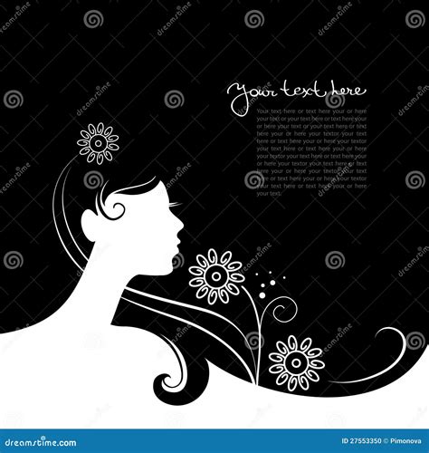Beautiful Girl Silhouette Stock Vector Illustration Of Lady 27553350