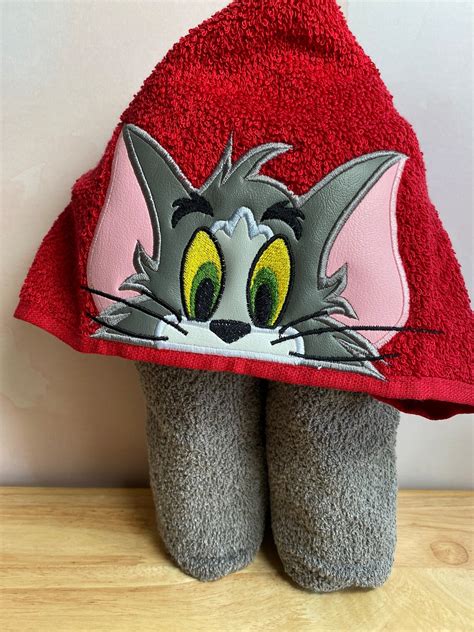 Tom And Jerry Hooded Towels Bath Towel Beach Towel Etsy