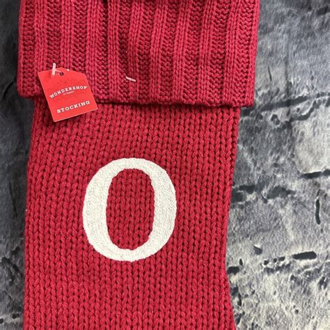 Wondershop 18 Monogram Letter O Red Knit Christmas Stocking Target