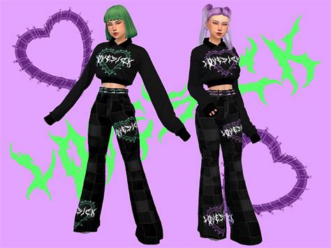 Lovesick Punk Rock Set 2 Meshes Needed Swboba Sims 4 Teen Sims 4