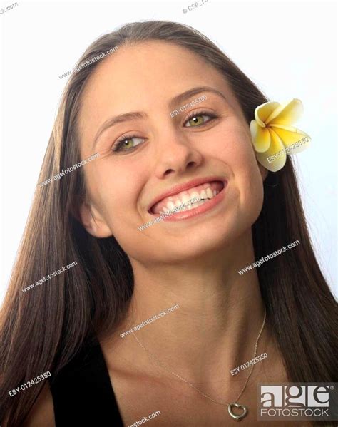 Portrait Of A Beautiful Pacific Island Girl Stock Photo Picture And
