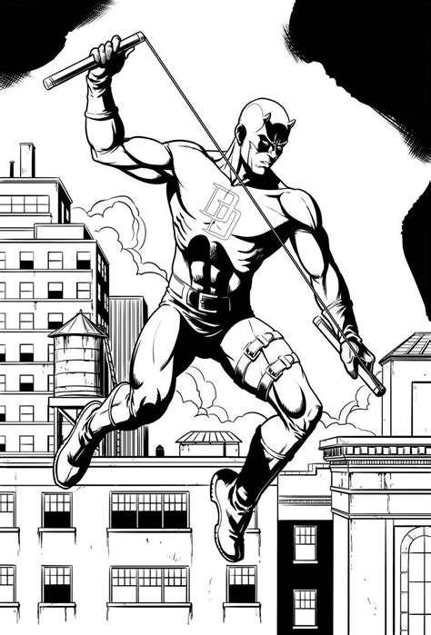 Daredevil 1 Superhero Coloring Pages Superhero Coloring Comic Book
