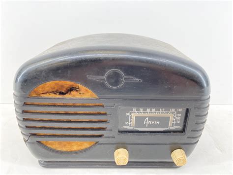 Lot Vintage Arvin Bakelite Tube Radio Model 58