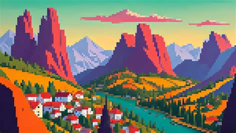 Pixilart Mountain Town By Phonoforest