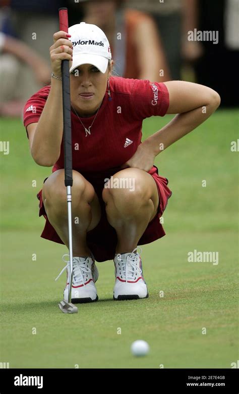 Natalie Gulbis Of The Us Lines Up A Putt During The First Round Of
