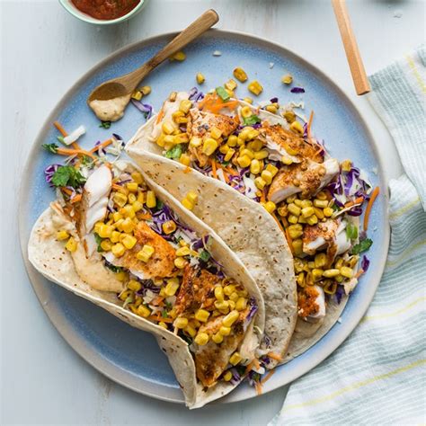 Top the fish with a little of the asian slaw. Cajun Fish Tacos - My Food Bag