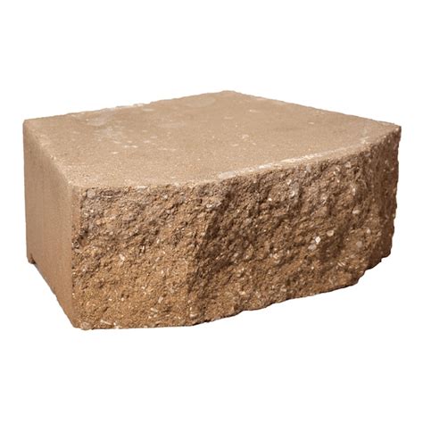 4 In H X 12 In L X 7 In D Tan Splitface Concrete Retaining Wall Block