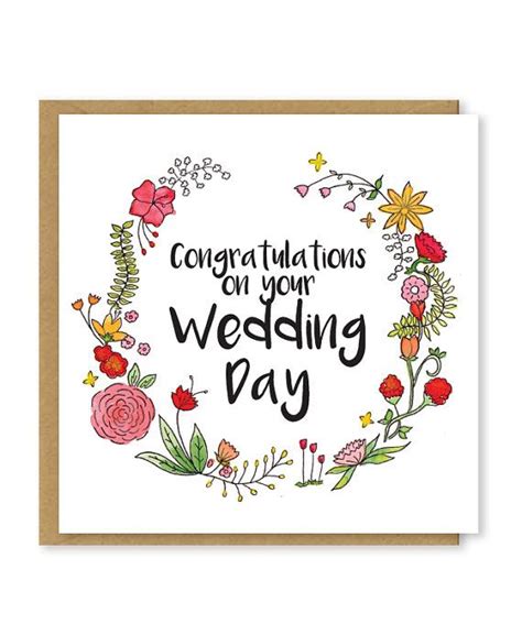 You stare at the wedding congratulations and wonder what to say to the future bride and groom. Wedding card | Congratulations on your wedding day | Newly ...