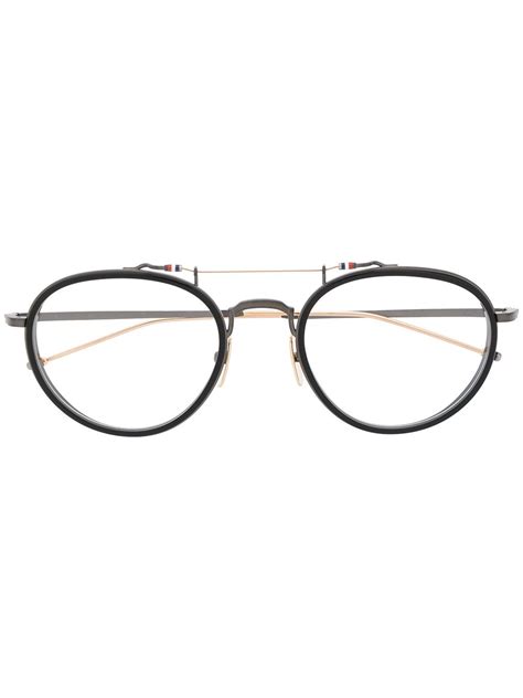 thom browne eyewear round frames glasses farfetch