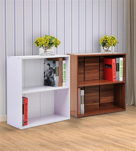 2 Tier Wood Storage Shelf Small Bookcase Home Office Furniture Ebay