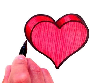 How To Draw A 3d Heart Images And Photos Finder