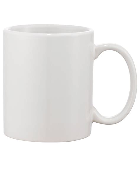 Custom Logo 11 Oz White Ceramic Mug Queensboro