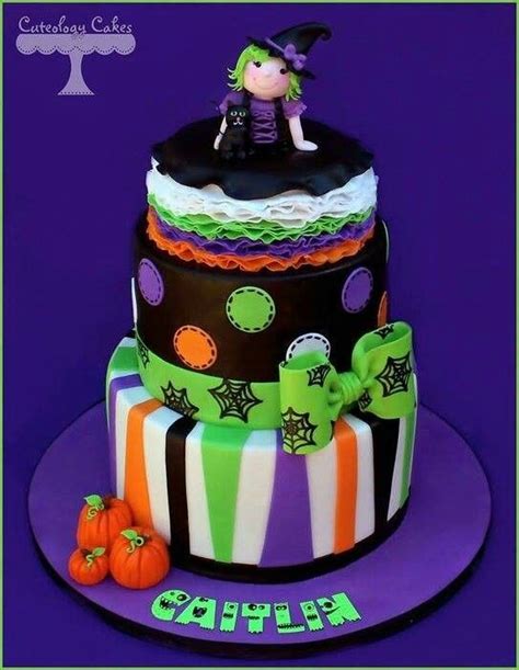 I used to work in the disney store when he was a toddler i a nightmare before christmas birthday cake i was given plastic collectable figures to add to the cake this is the before photo as i pref. Girly Halloween cake. | Halloween cakes, Halloween birthday cakes, Holiday cakes