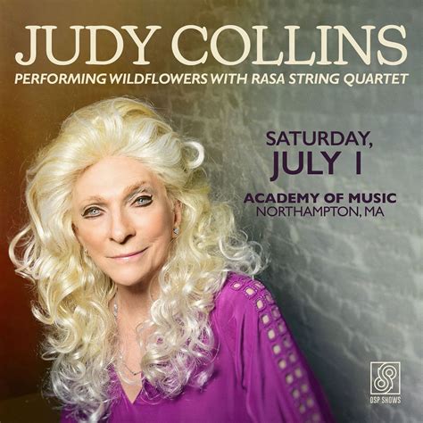 judy collins performing wildflowers with rasa string quartet tickets at academy of music theatre