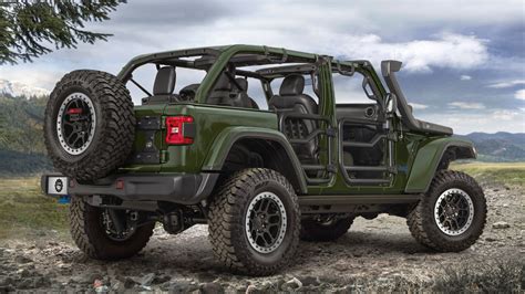 jeep rolls  factory lift kit  plug  hybrid wrangler xe
