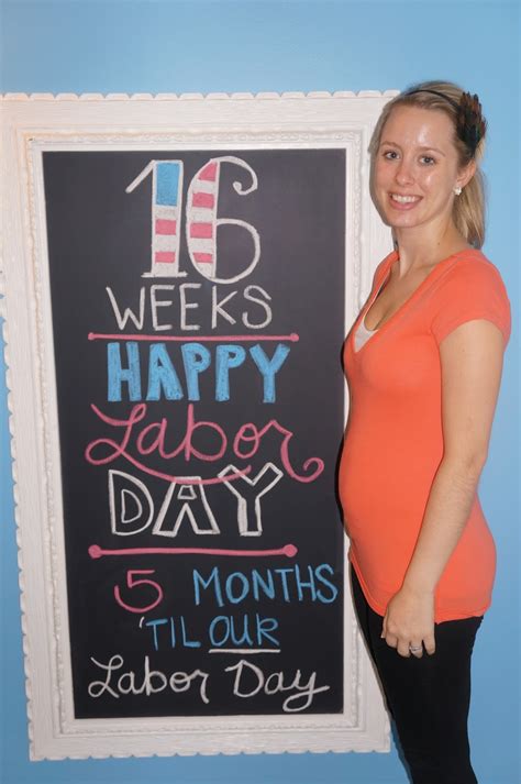 Knowing exactly how far along you are in pregnancy can be confusing. Life After I Do: 16 Weeks! Happy Labor Day!