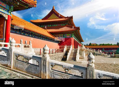 China Beijing Forbidden City The Ancient Chinese Dynasty Stock Photo