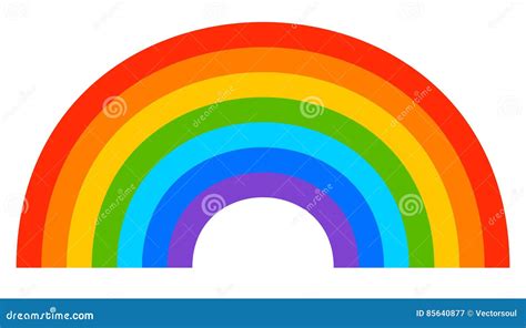 elemento simple del arco iris de 7 colores en blanco ilustración del vector ilustración de