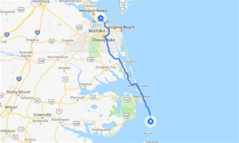 The Outer Banks Driving Directions Maps Transportation